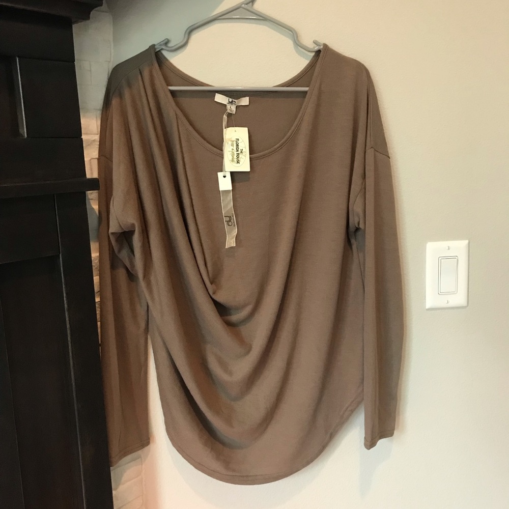 - New with tags draped front top large